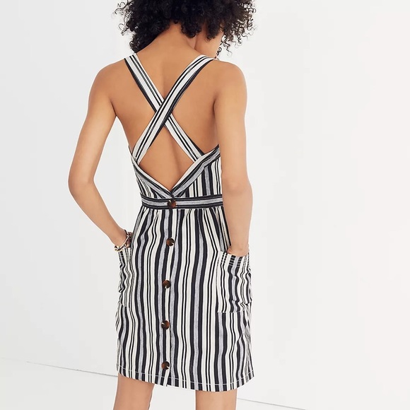 Madewell Apron Mini Dress in Evelyn Stripe - Picture 2 of 7